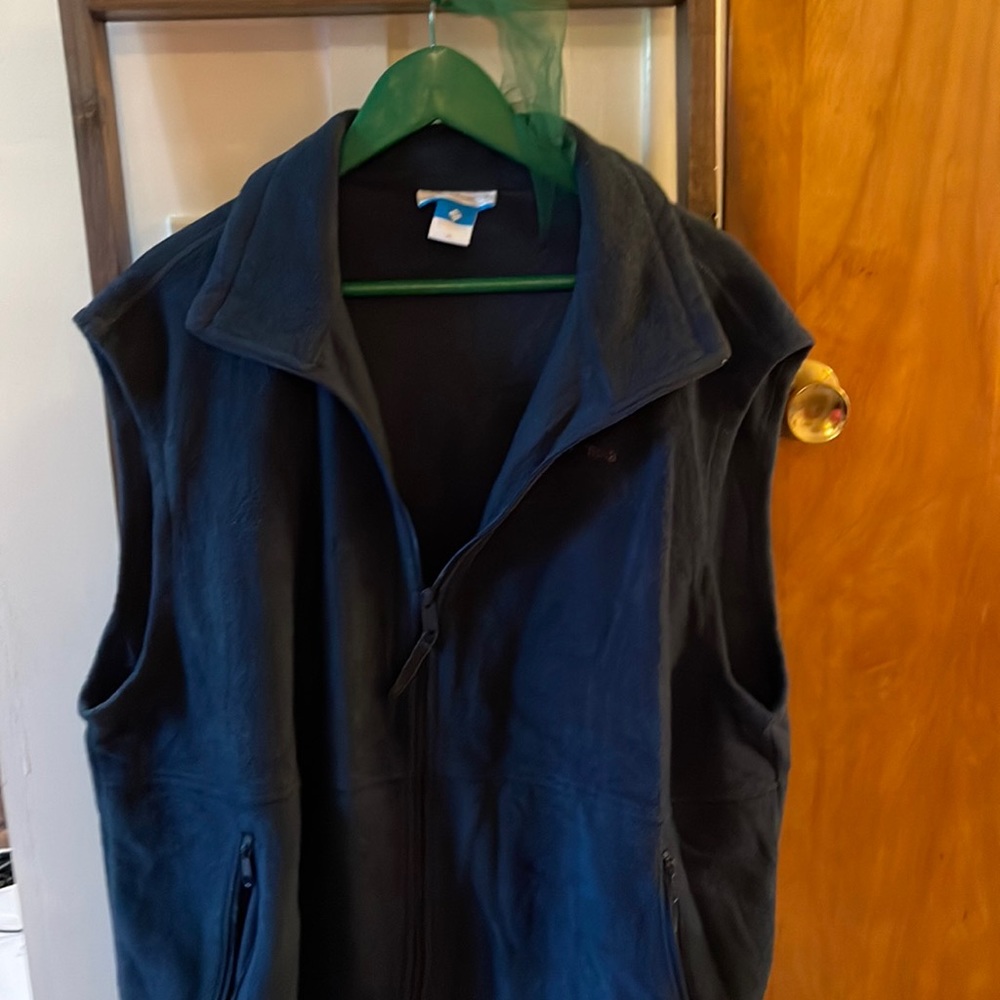 Columbia fleece vest dark blue
